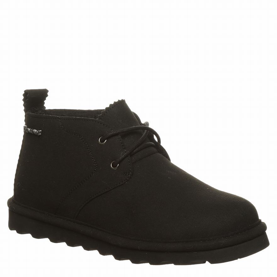 Bearpaw Skye Vegan Ankle Boots UK - Women's Boots Black ||PVLHWZ-019||